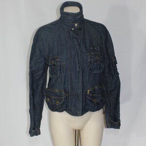 Ralf Lauren blue  denim jacket full zip Woman 4 pockets  size small